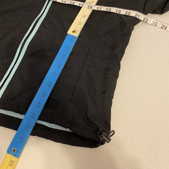 VTG Oleg Cassini Sports Jacket Women L Black Windbreaker NylonBlend FullZip 90s - Picture 2 of 8